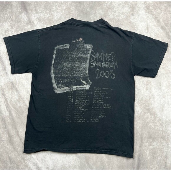 Vintage 2003 Summer Sanitarium Tour T Shirt Metallica Deftones Linkin Park Large - Picture 2 of 12